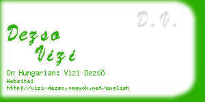 dezso vizi business card